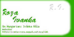 roza ivanka business card