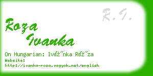 roza ivanka business card